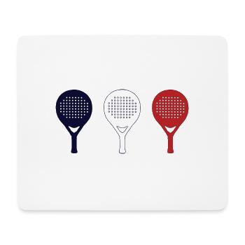 PADEL Bleu Blanc Rouge - Tapis de souris (format paysage) - blanc - Devant