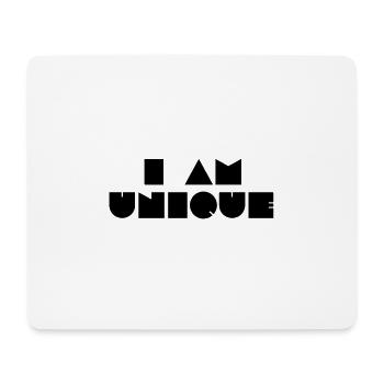 I AM UNIQUE blocks schwarz weiss - Mousepad (Querformat) - Weiß - Vorne