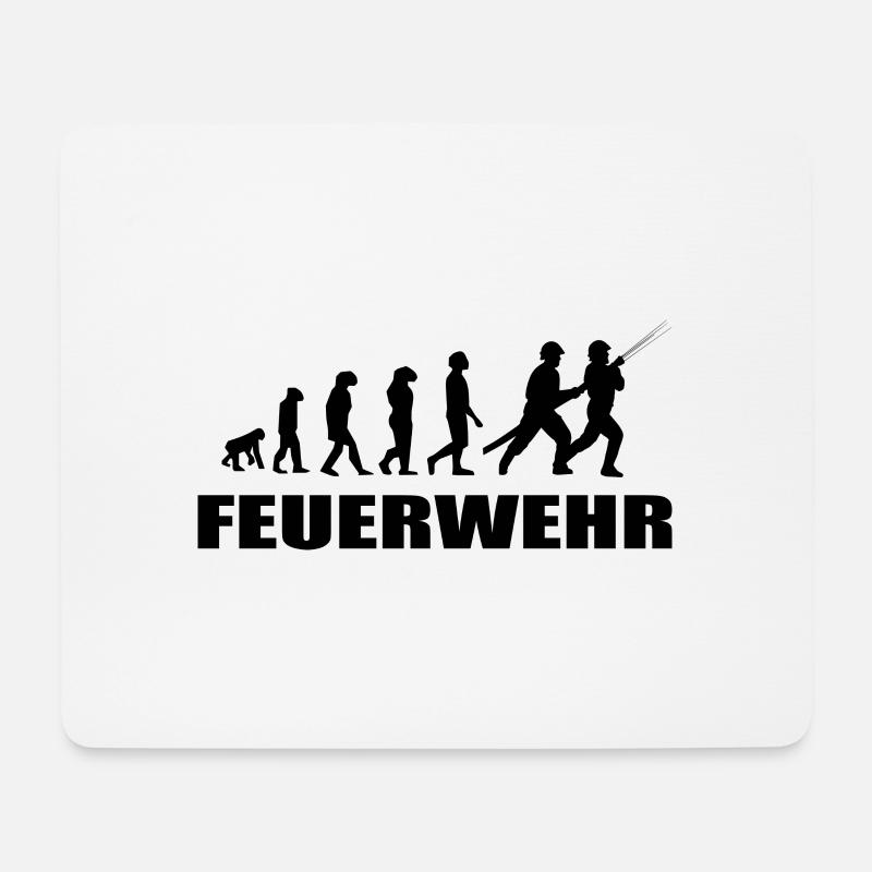 Feuerwehr - Mousepad (Querformat) - Weiß
