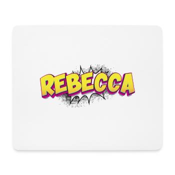 Rebecca Nom personnalisé Style bande dessinée Pop Art, - Tapis de souris (format paysage) - blanc - Devant
