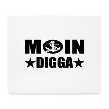 Moin - Mousepad (Querformat) - Weiß - Vorne