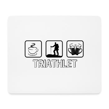 randonnée triathlète - Tapis de souris (format paysage) - blanc - Devant