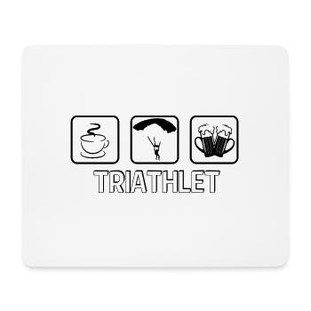 parapente triathlète - Tapis de souris (format paysage) - blanc - Devant