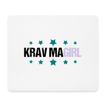 Krav Maga Girl - Tapis de souris (format paysage) - blanc - Devant