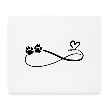 Dog Sign Heart Infinite Dogs - Mouse Pad (horizontal) - white - Front