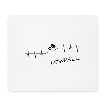 Downhill bmx Mtb Geschenk Herzschlag - Mousepad (Querformat) - Weiß - Vorne