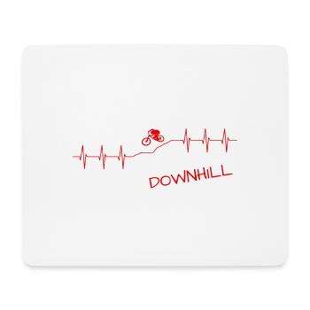 Downhill Herzschlag Mtb biken - Mousepad (Querformat) - Weiß - Vorne