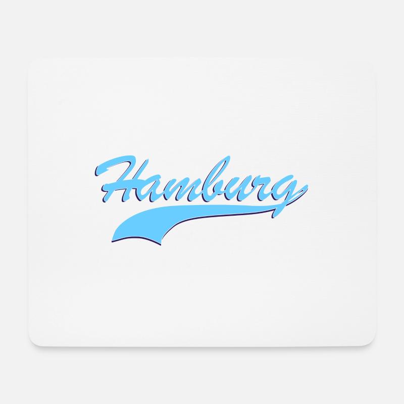 Hamburg Retro Schriftzug - Mousepad (Querformat) - Weiß