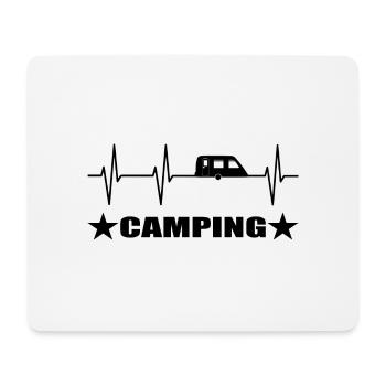 Camping - Mousepad (Querformat) - Weiß - Vorne