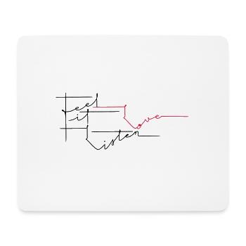 Feel it. Love. List lettering design motif - Mouse Pad (horizontal) - white - Front