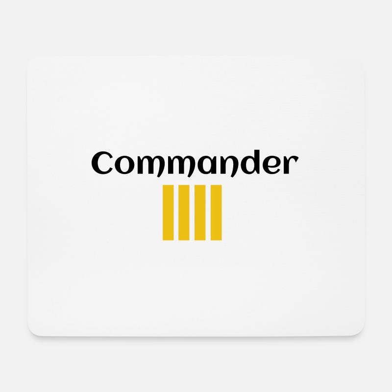 Commander - Mousepad (Querformat) - Weiß