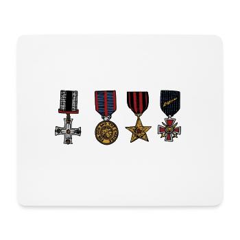 Orden Medaillen Eisernes Kreuz Abzeichen Lametta - Mousepad (Querformat) - Weiß - Vorne