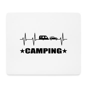Camping - Mousepad (Querformat) - Weiß - Vorne