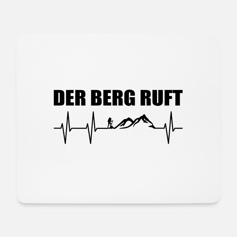 Wandern - Mousepad (Querformat) - Weiß