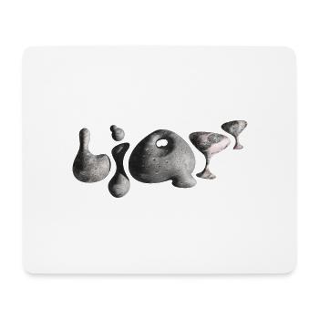 Moonstone Typography Crater Shapes - Mouse Pad (horizontal) - white - Front