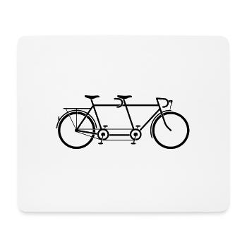 Tandem Bike - Mouse Pad (horizontal) - white - Front