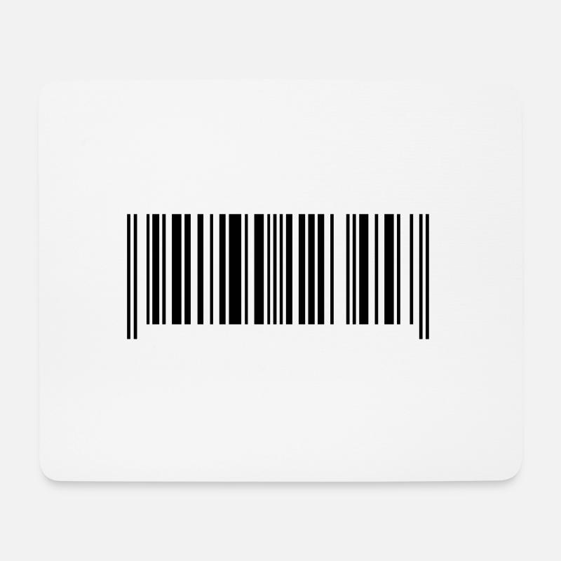 Barcode hergestellt in Frankreich - Mousepad (Querformat) - Weiß