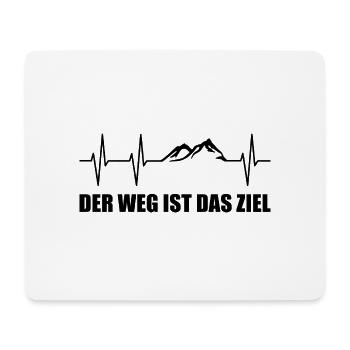 Wandern - Mousepad (Querformat) - Weiß - Vorne