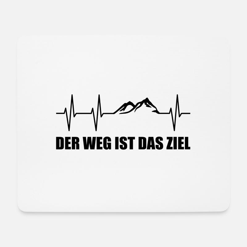 Wandern - Mousepad (Querformat) - Weiß