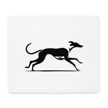 Design élégant de lévrier - Tapis de souris (format paysage) - blanc - Devant