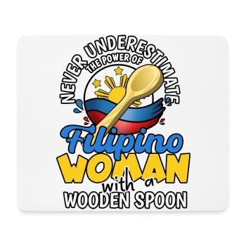 Philippines Filipina Flag Woman Spoon I Gift - Mouse Pad (horizontal) - white - Front
