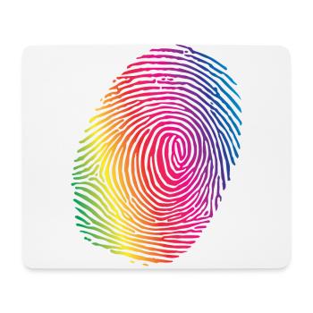 Fingerprint Pride Lgbtq Rainbow Transgender Bisexu - Mousepad (Querformat) - Weiß - Vorne