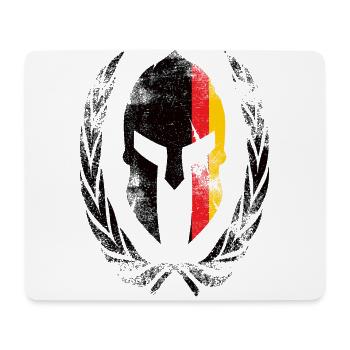 Spartaner Helm Deutsche Flagge - Mousepad (Querformat) - Weiß - Vorne
