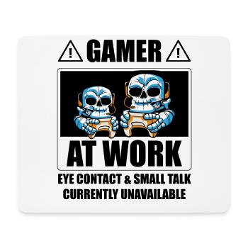 Gamer At Work Video Game Player Gaming Gamer Conso - Mousepad (Querformat) - Weiß - Vorne