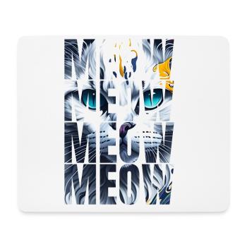 Miau, Miau, Miau, Katze, Design: - Mousepad (Querformat) - Weiß - Vorne