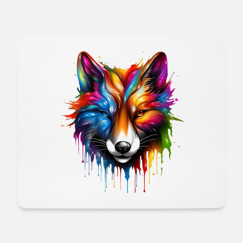 Magic Fox - Mousepad (Querformat) - Weiß