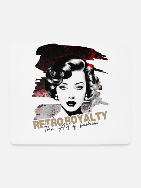 Retro Royalty - Mousepad (Querformat) - Weiß