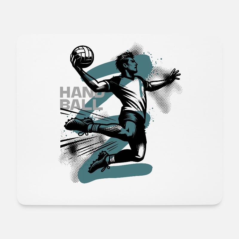Handball - Mousepad (Querformat) - Weiß