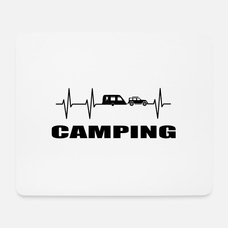camping - Mousepad (Querformat) - Weiß