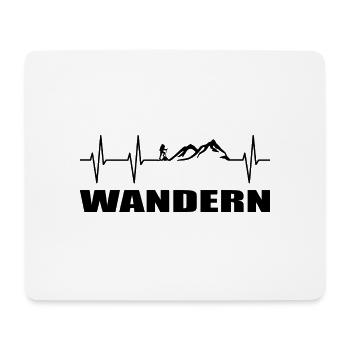 Wandern - Mousepad (Querformat) - Weiß - Vorne