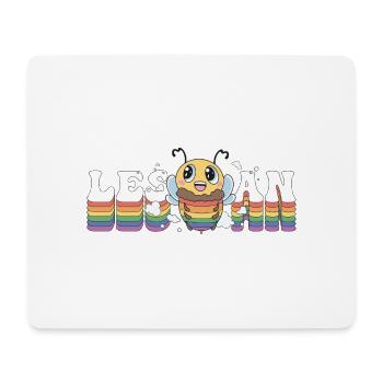 Les Bee An - Fierté lesbienne LGBT - Mais d’abord, - Tapis de souris (format paysage) - blanc - Devant