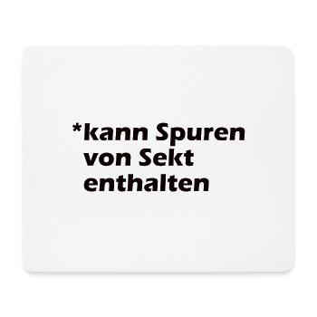 Kann Spuren von Sekt enthalten - Mousepad (Querformat) - Weiß - Vorne