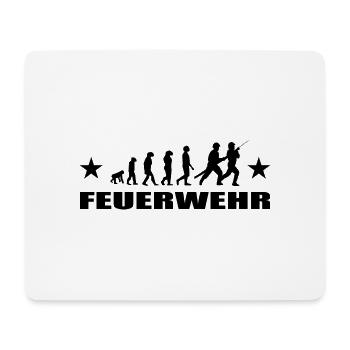 Feuerwehr - Mousepad (Querformat) - Weiß - Vorne