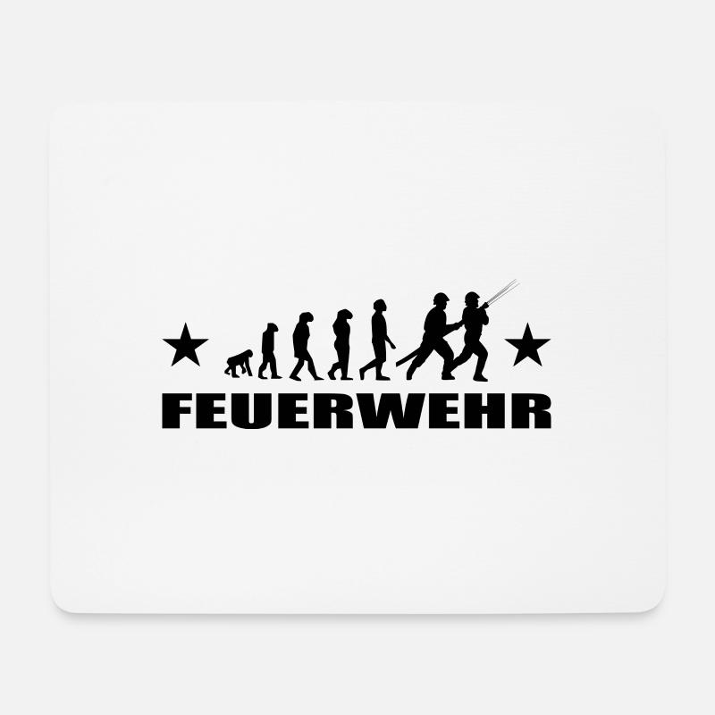 Feuerwehr - Mousepad (Querformat) - Weiß
