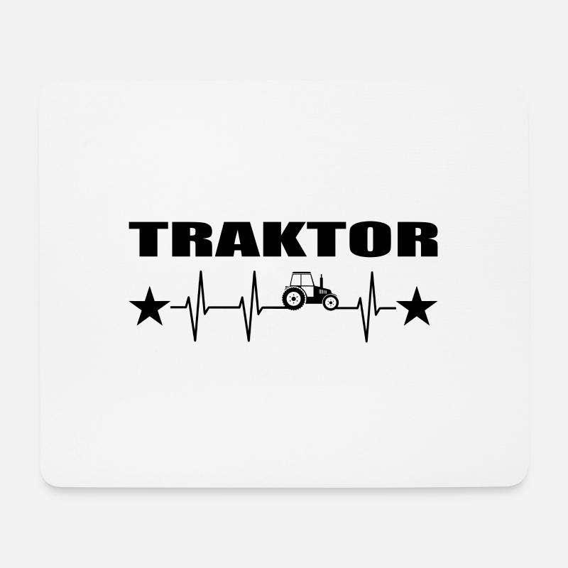 Traktor - Mousepad (Querformat) - Weiß