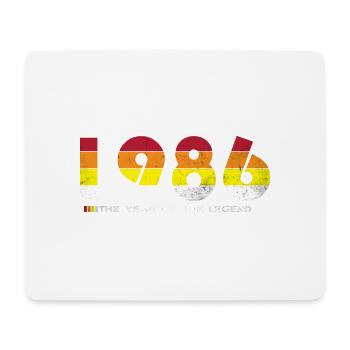 Millésime 1986 - L’Année de la Légende - Rétro 38 - Tapis de souris (format paysage) - blanc - Devant