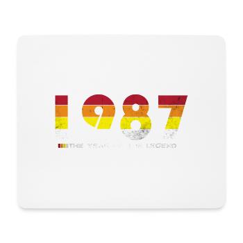 Millésime 1987 - L’année de la légende - Rétro 37 - Tapis de souris (format paysage) - blanc - Devant