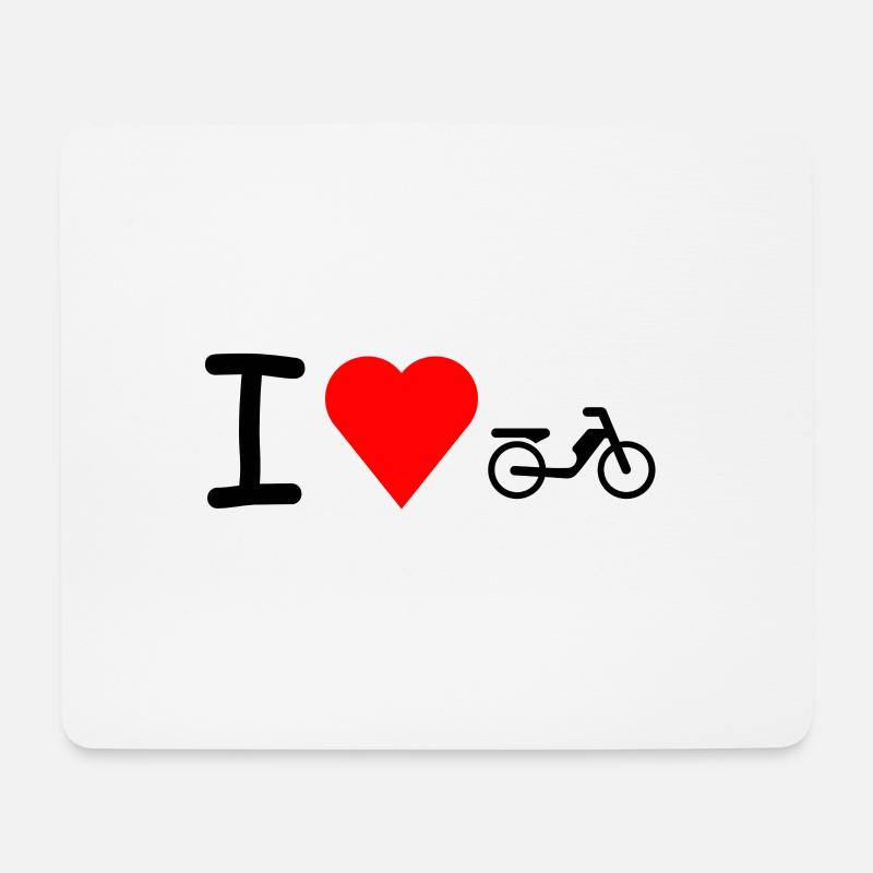 I love Mofa Moped Mokick - Mousepad (Querformat) - Weiß