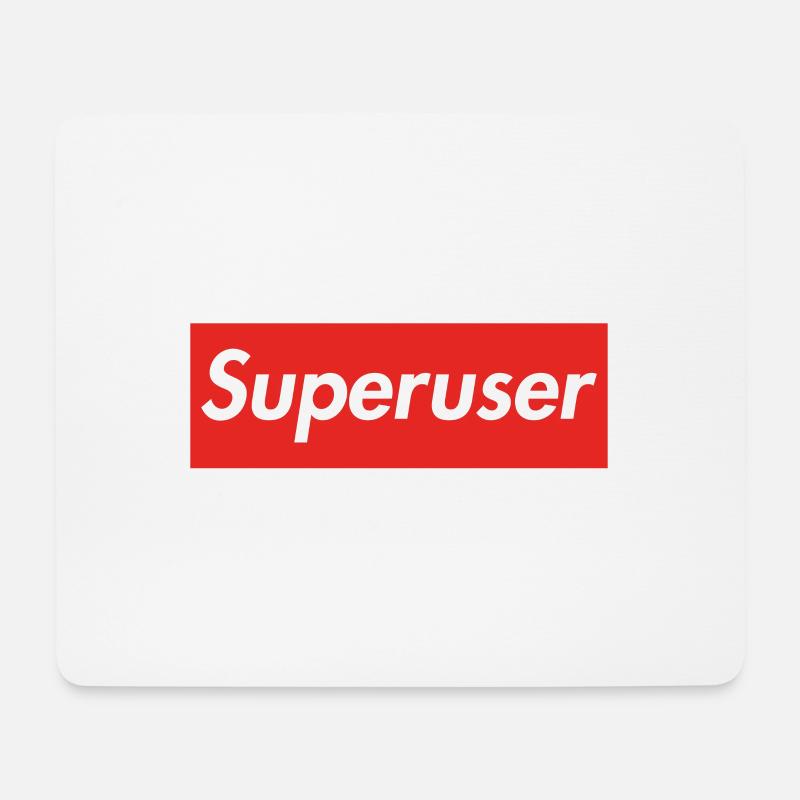 Super-User - Mousepad (Querformat) - Weiß