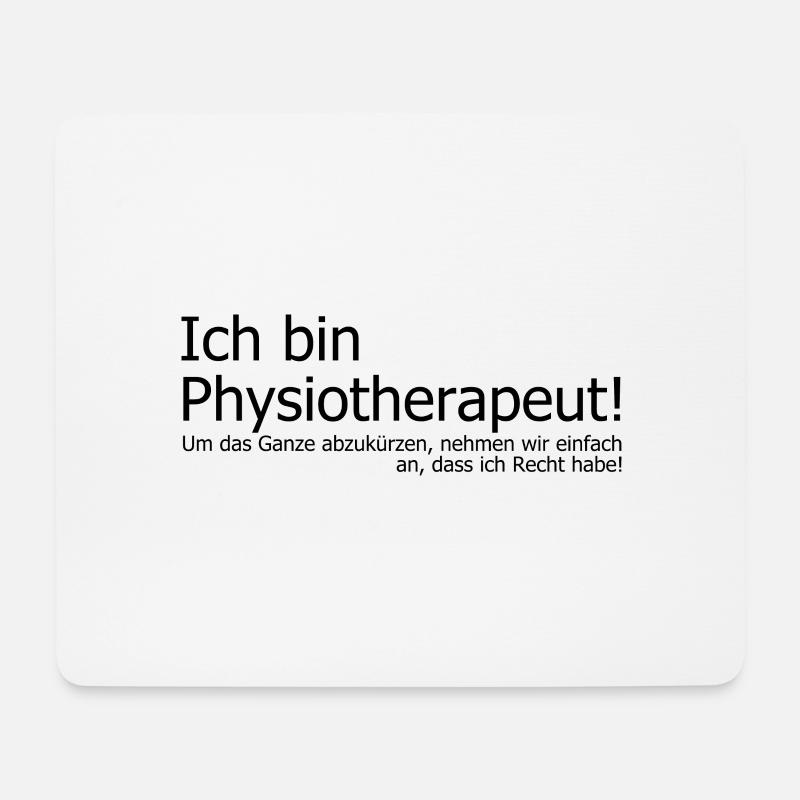 Physiotherapeut Geschenkidee lustig Spruch Masseur - Mousepad (Querformat) - Weiß