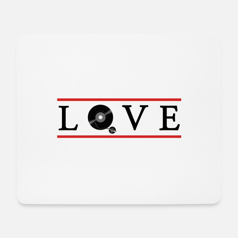 DJ Platten Djane Turntable Musik Vinyl dj - Mousepad (Querformat) - Weiß