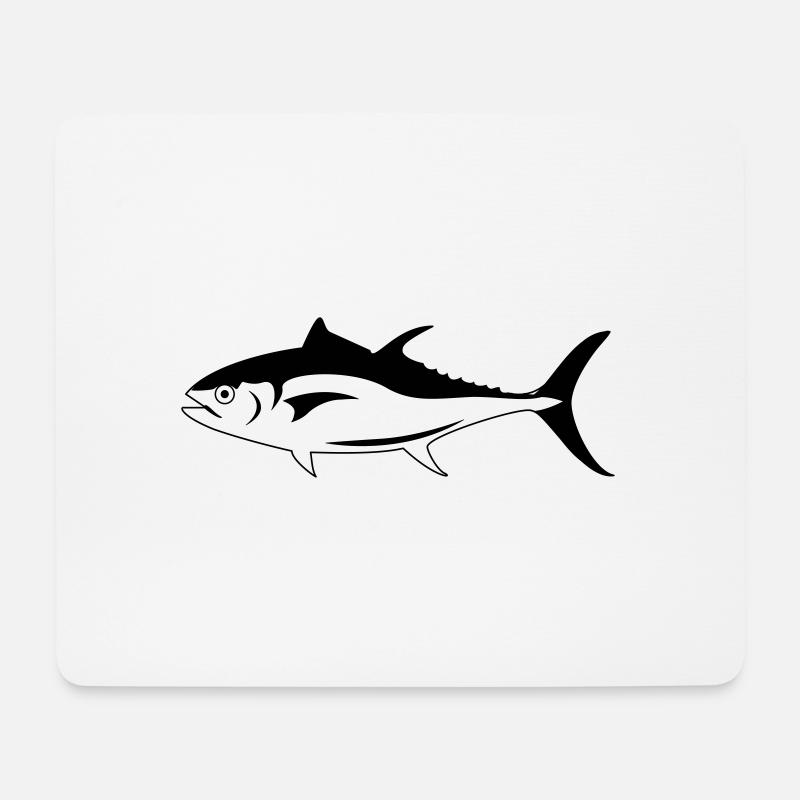 Tunfisch - Mousepad (Querformat) - Weiß