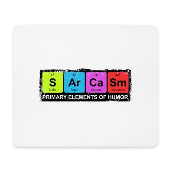 Sarcasme Éléments périodique de l'humour - Tapis de souris (format paysage) - blanc - Devant