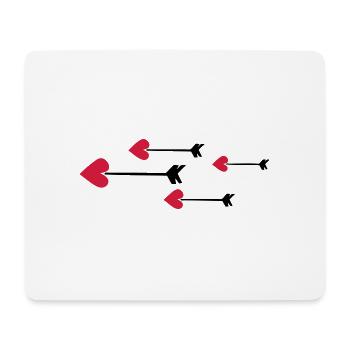 arrow heart love amor 802 - Mousepad (Querformat) - Weiß - Vorne