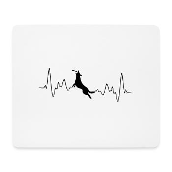 J'aime les sports de chien - Tapis de souris (format paysage) - blanc - Devant