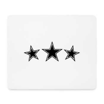 3 Sterne Symbol - Mousepad (Querformat) - Weiß - Vorne